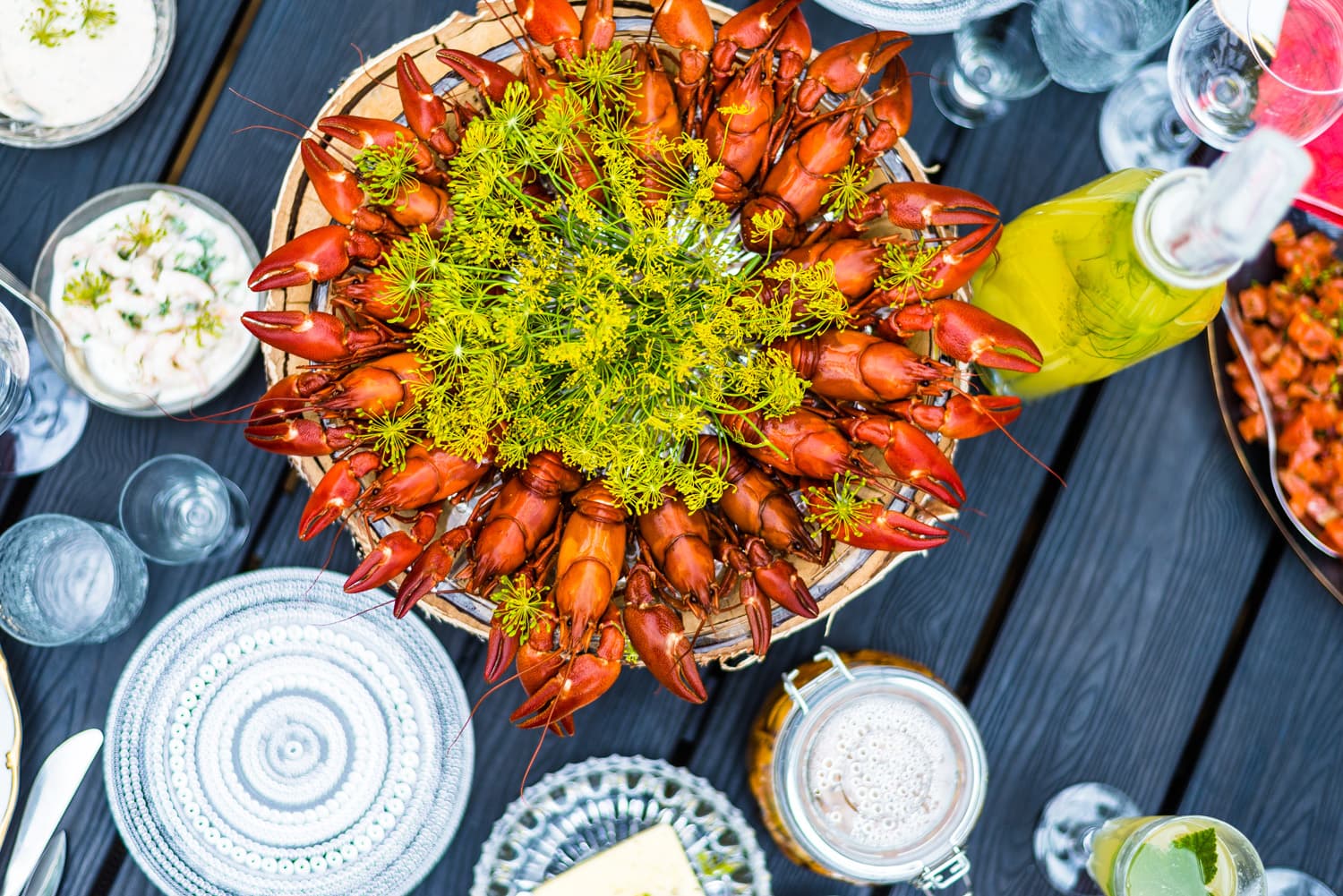 Kräftskivans bästa snaps, akvavit och kräftor